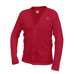 Red Unisex Cardigan