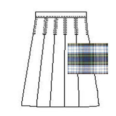 Plaid Thin Band Skirt