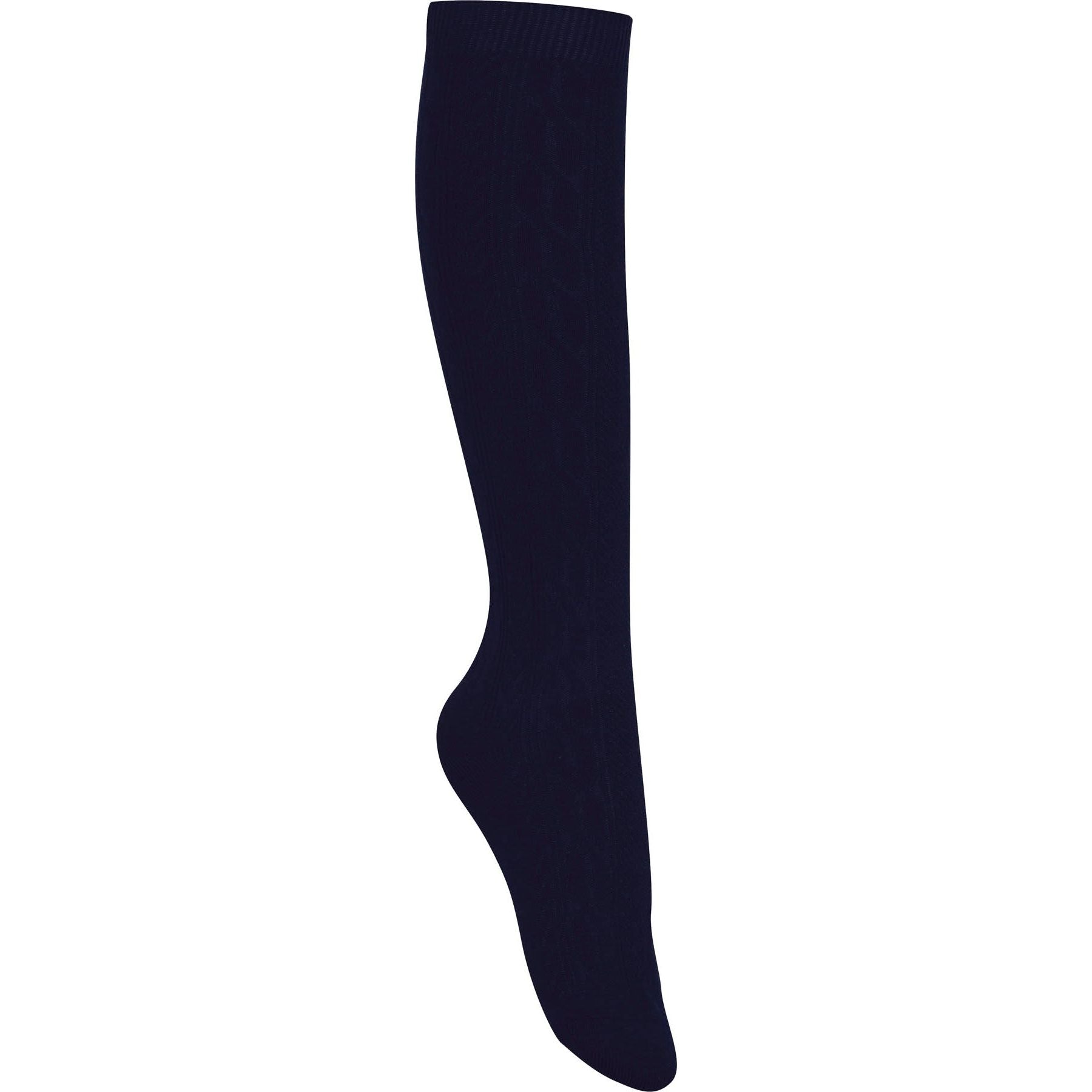 Knee High Socks (3 Pack), White and Navy