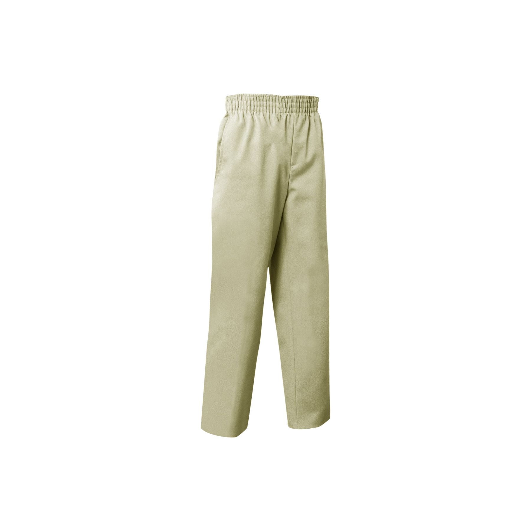 Elastic Waist Pull-On Khaki Twill Pants