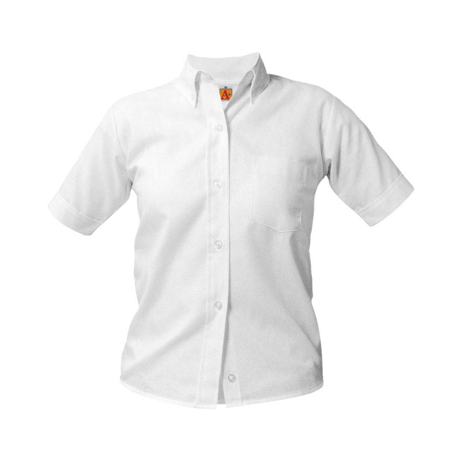 Blank Girls Short-Sleeve Oxford (No Embroidery)