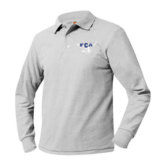 Long-Sleeve Pique Polo