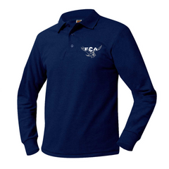 Long-Sleeve Pique Polo