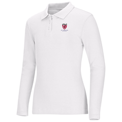 Girls Long-Sleeve Fitted Polo Shirt
