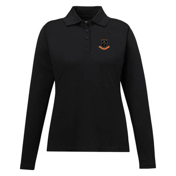 Girls Long-Sleeve Fitted Polo