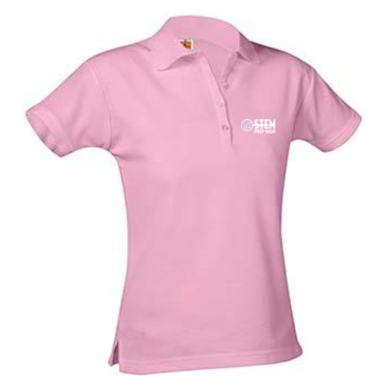 High School Girls Short-Sleeve Fitted Polo Shirt