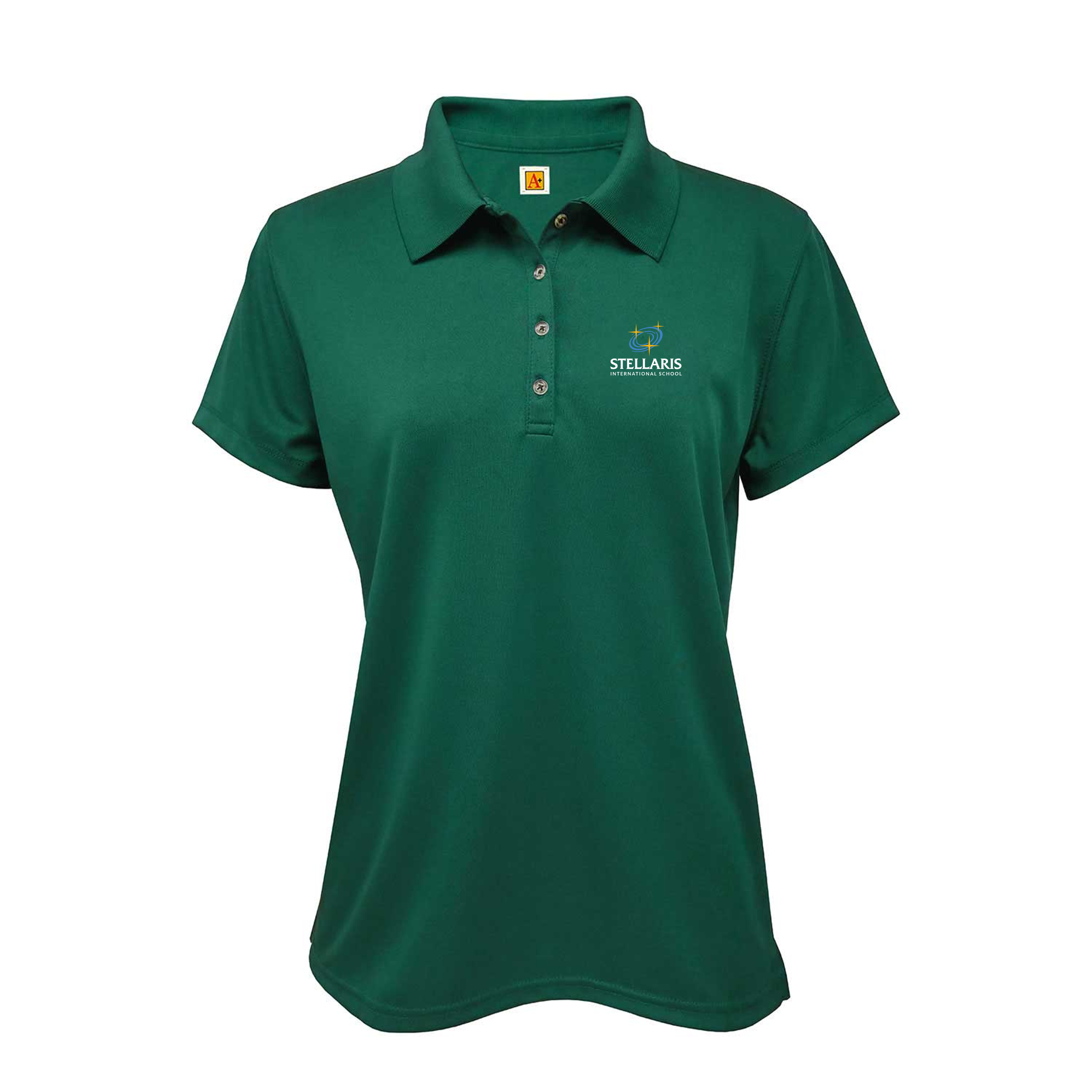 Girls Performance Short-Sleeve Fitted Polo Shirt