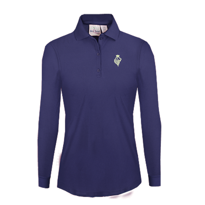 Girls Long-Sleeve Fitted Polo Shirt