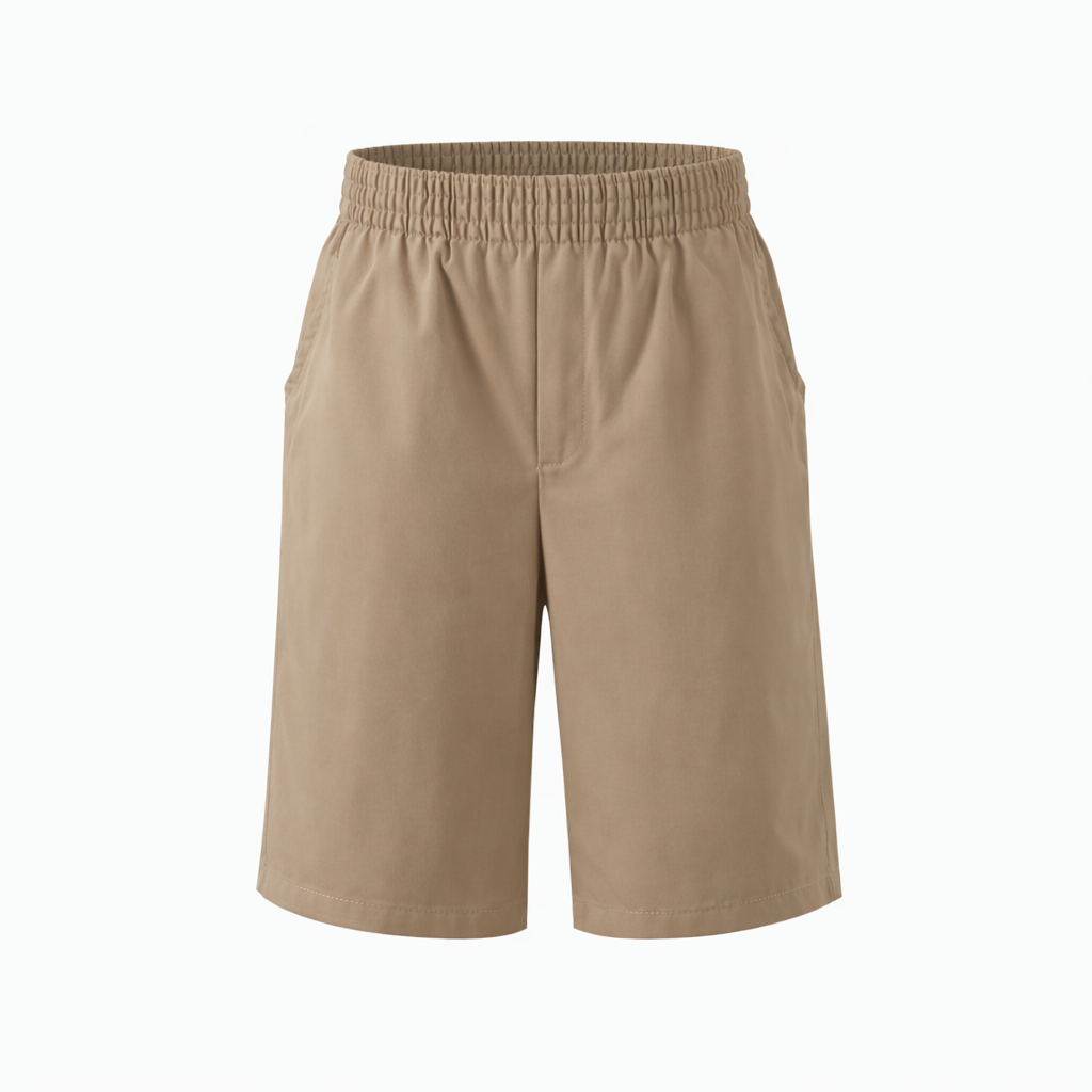 Khaki Performance Pull-On Shorts