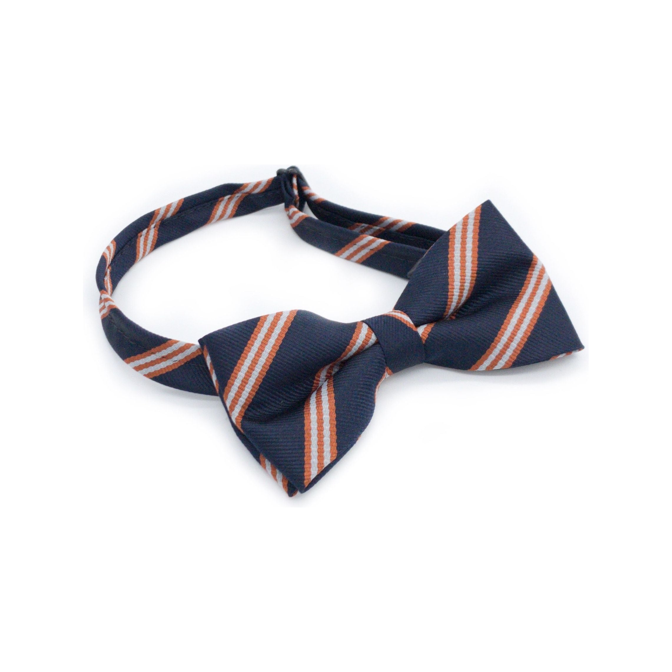 Navy and Orange Tie/Bow Tie