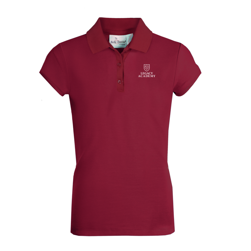 Girls Short-Sleeve Fitted Polo Shirt