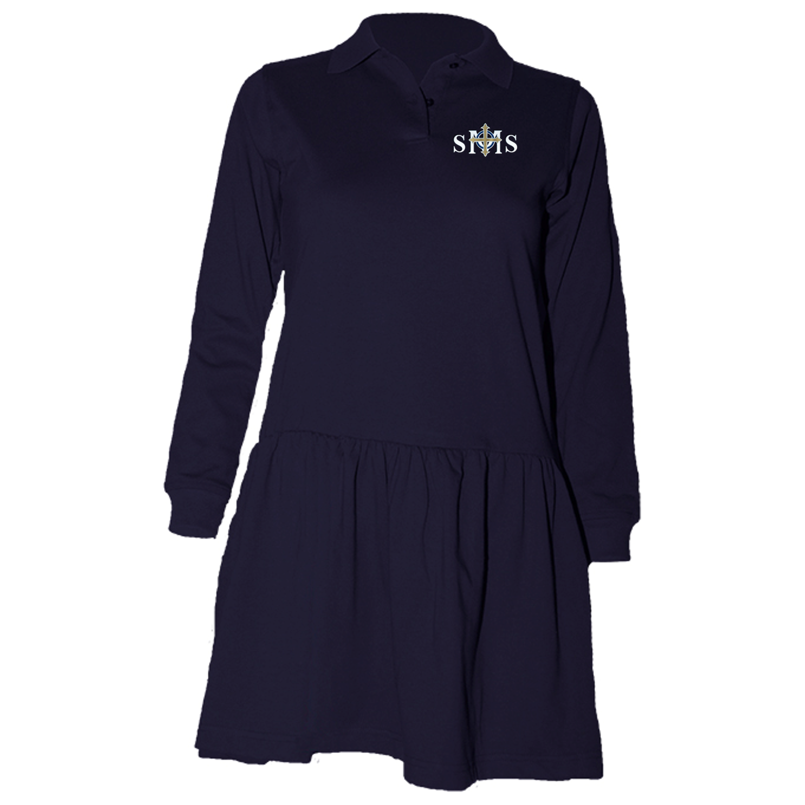 Long-Sleeve Polo Dress