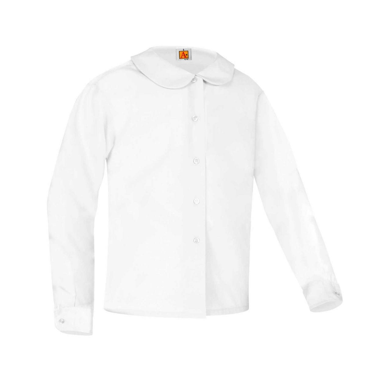 Blank Long-Sleeve Peter Pan Blouse (No Embroidery)
