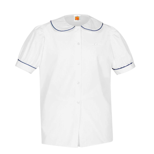 Short-Sleeve Peter Pan Blouse