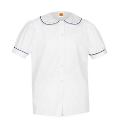 Short-Sleeve Peter Pan Blouse