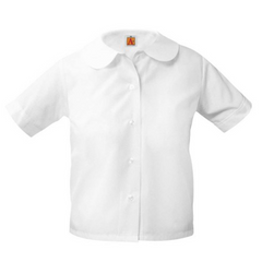 Blank Short-Sleeve Peter Pan Blouse (No Embroidery)