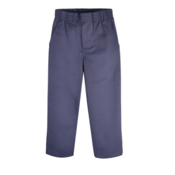 Elastic Waist Pull-On Navy Twill Pants (OCS - PK/K Only)
