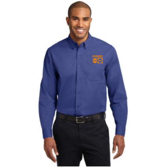 Gymboree Embroidered Port Authority Long Sleeve Easy Care Shirt