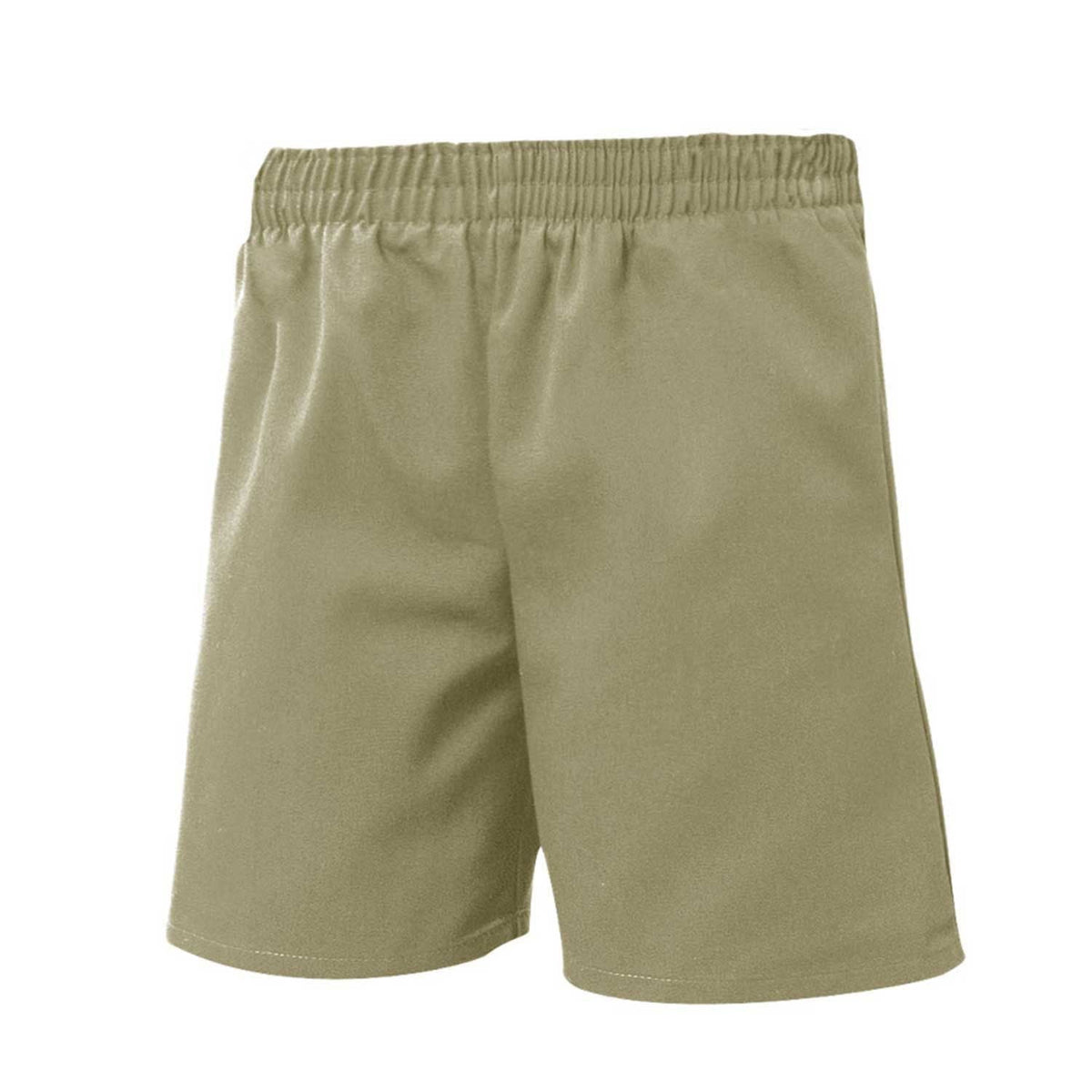 Elastic Waist Pull-On Khaki Twill Shorts