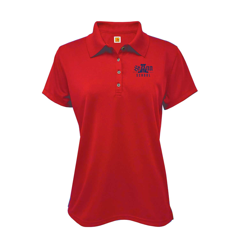 Girls Performance Short-Sleeve Fitted Polo Shirt